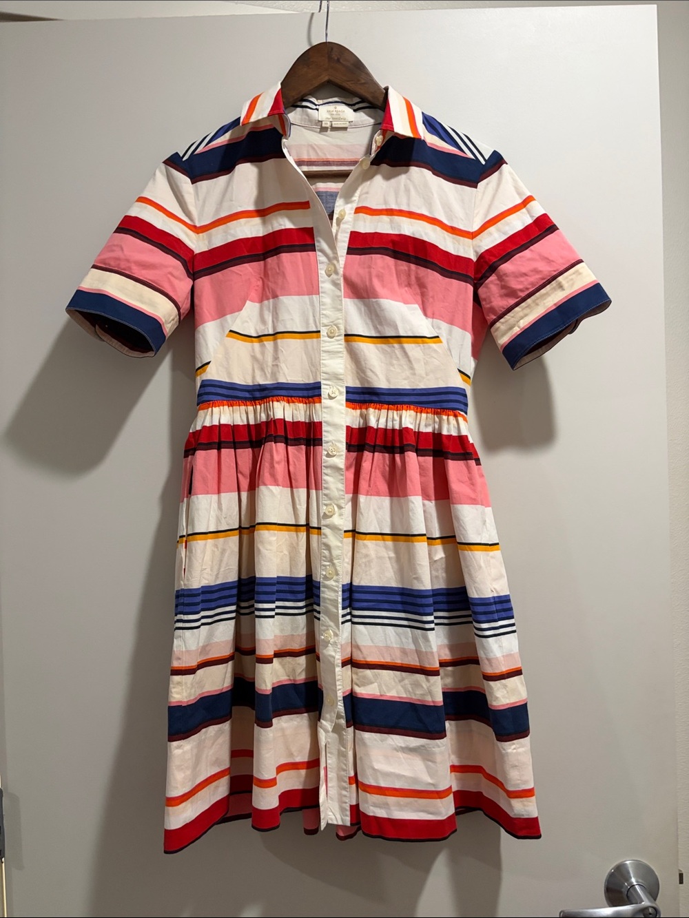 kate spade Pink Multi-Stripe Button-Front Dress